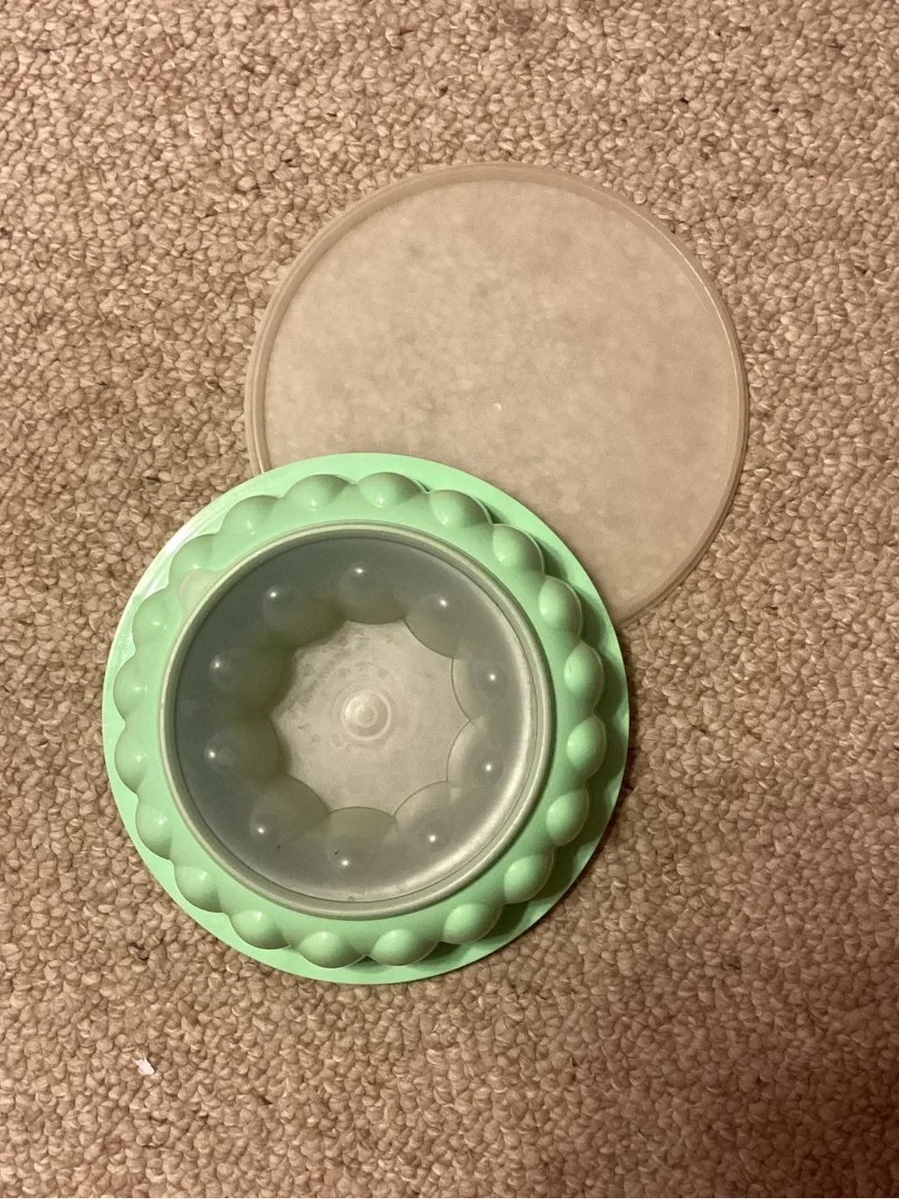 🌟3/$20🌟Vintage Tupperware Jello or Ice Ring Mold Green 3-Piece
